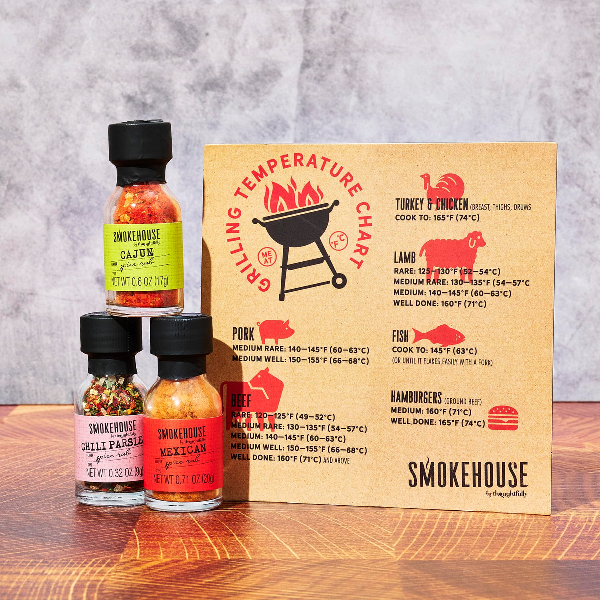 Thoughtfully BBQ Gewürze Geschenkset mit 20 Grillgewürzen