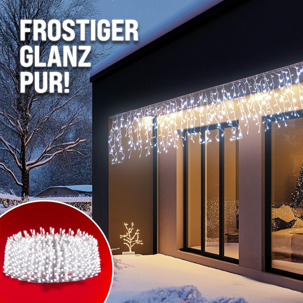 Monzana® Eisregen Lichterkette Außen 200 LED Kaltweiß