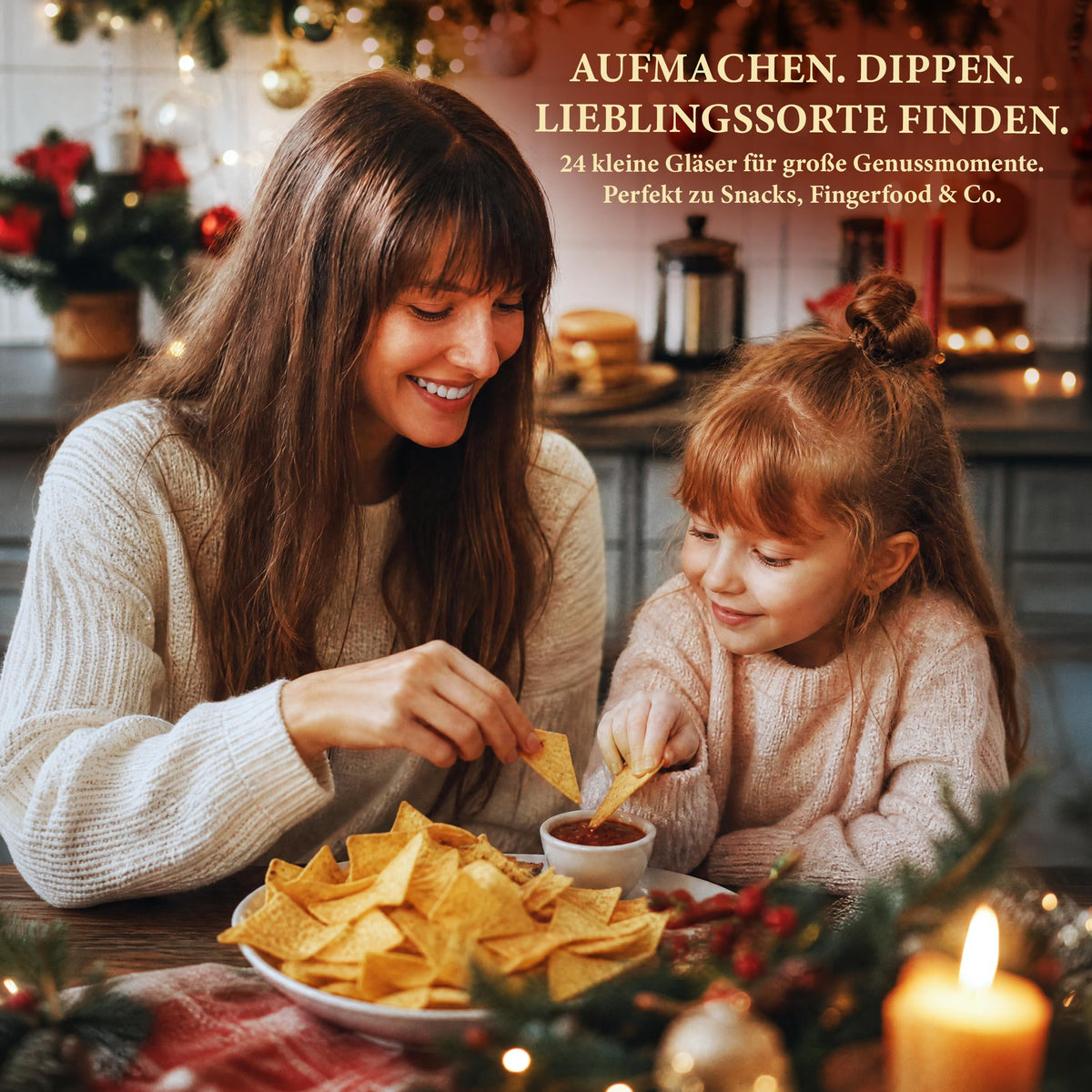 He-Ju Frühstück Adventskalender 2026, 24 süße Aufstriche in Portionsgrößen
