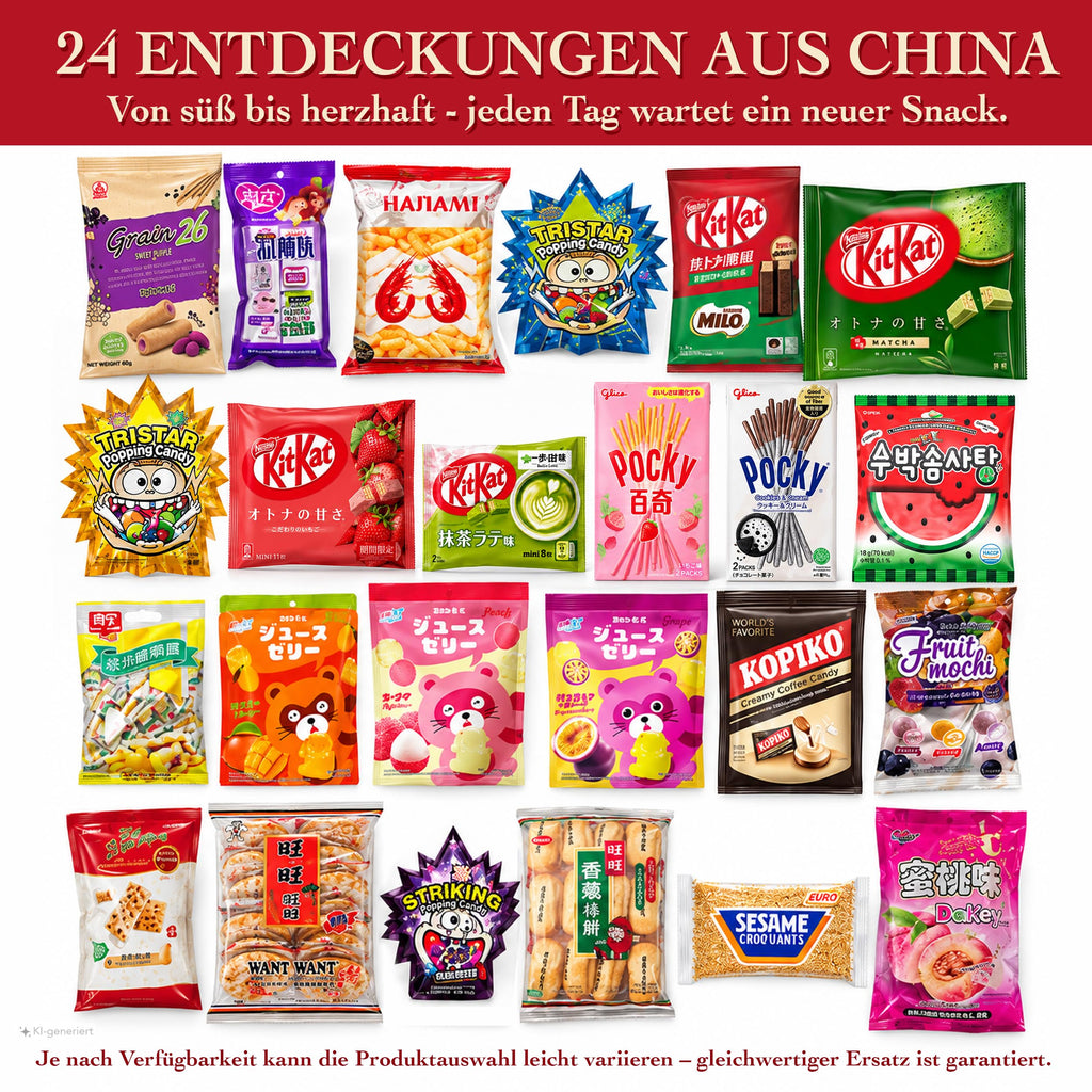 He-Ju Frühstück Adventskalender 2026, 24 süße Aufstriche in Portionsgrößen