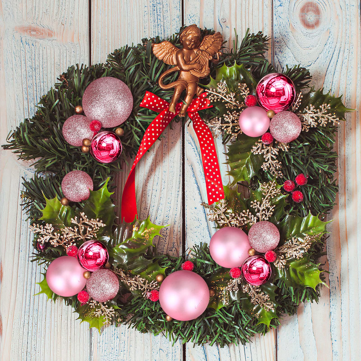 Aitsite 101 Stück Christbaumkugeln Blau Weihnachtskugeln 6CM/4 cm/2 cm Kunststoff Christbaumschmuck Wandbehang Ornamente Weihnachtsbaum Kugeln Flitter Tür Dekorationen Festival Dekore