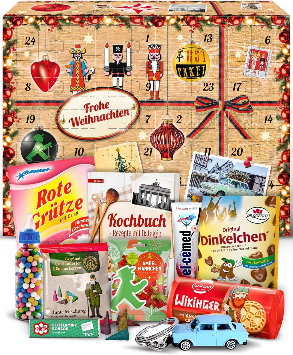 Adventskalender mit 24 Ostprodukten - 24x DDR Spezialitäten & Ostalgie 2026