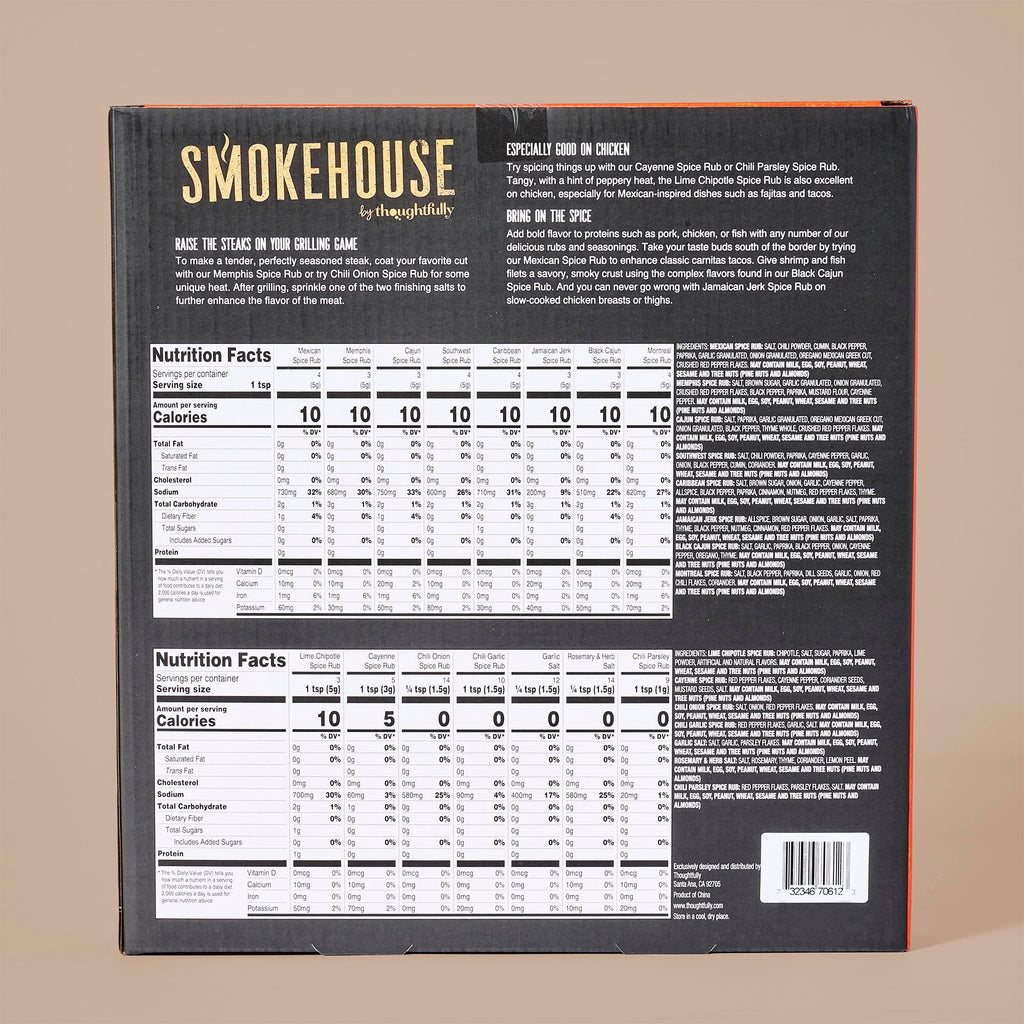 Thoughtfully BBQ Gewürze Geschenkset mit 20 Grillgewürzen