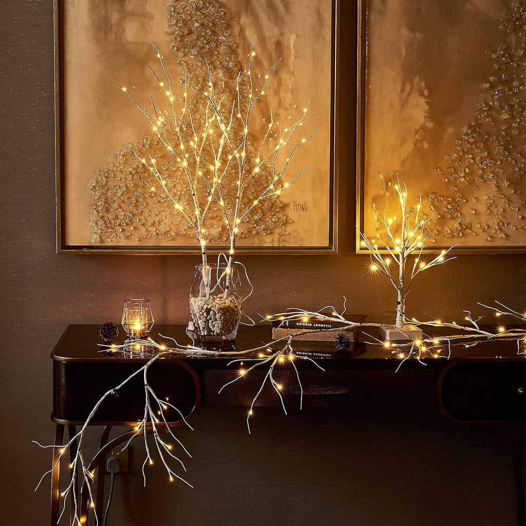 Hairui Weidenrebe Baum Lichter mit Timer 180CM 48LEDs Zweige mit LED Beleuchtung Lichterketten Lichterbaum Batteriebetrieben für Weihnachten Wohndekoration