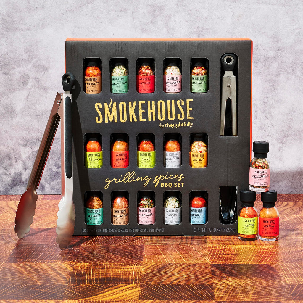 Thoughtfully BBQ Gewürze Geschenkset mit 20 Grillgewürzen