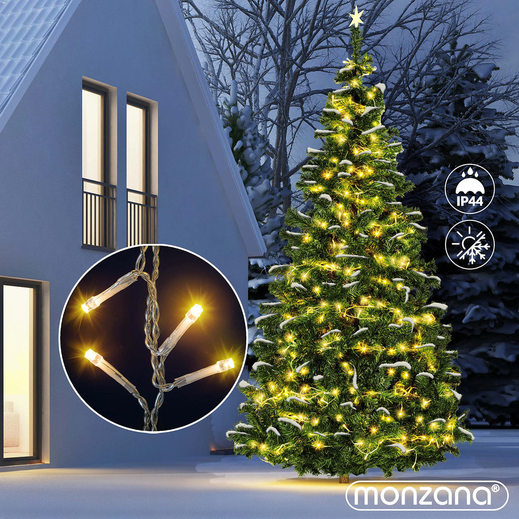 Monzana® Eisregen Lichterkette Außen 200 LED Kaltweiß